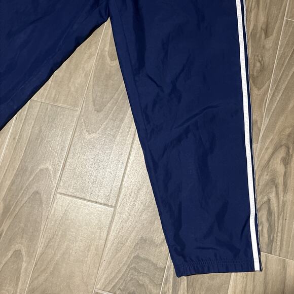 Vintage Adidas Mens Windbreaker Pants Size XL Navy Blue Mesh Lined Ankle Zip - Picture 3 of 14